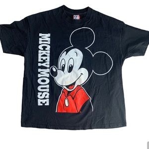 Disney Designs Vintage Black Mickey Mouse Single Stitch T Shirt XXXXL